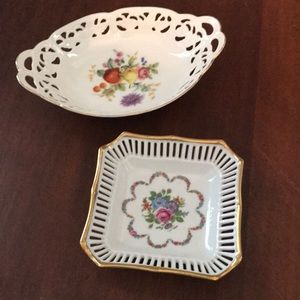 TWO Decorative dishes